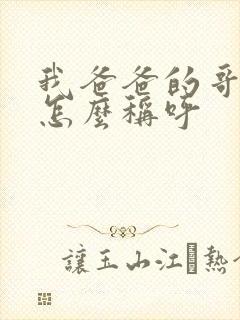 我爸爸的哥哥我怎么称呼封面