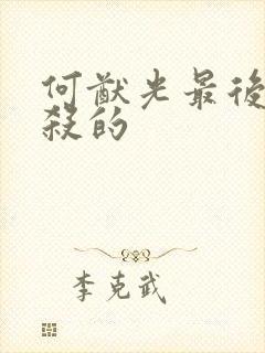 何猷光最后被谁杀的