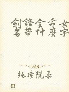 剑锋金命女孩取名带什么字好封面
