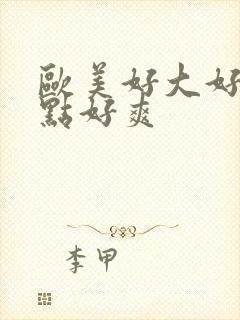 欧美好大好硬快点好爽封面