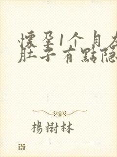 怀孕1个月左右肚子有点隐隐作痛封面