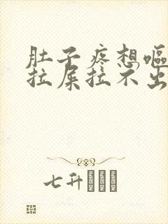 肚子疼想呕吐想拉屎拉不出来怎么回事