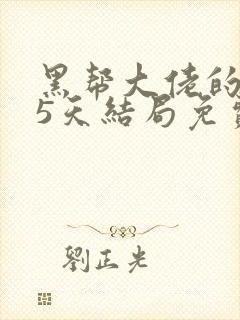 黑帮大佬的365天结局免费观第三部