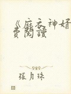 《麻衣神婿》免费阅读