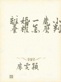 离婚一岁小孩抚养权怎么判