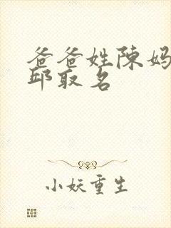 爸爸姓陈妈妈姓邱取名封面