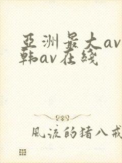 亚洲最大av日韩av在线