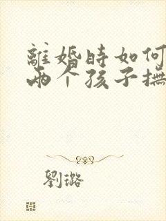 离婚时如何争取两个孩子抚养权