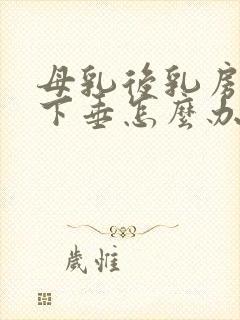 母乳后乳房松弛下垂怎么办封面