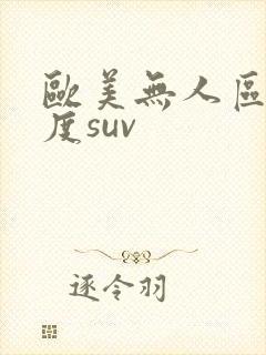 欧美无人区大尺度suv