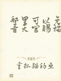 哪里可以免费观看天官赐福