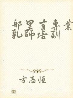 哪里有专业的催乳师培训