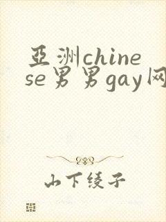 亚洲chinese男男gay网站
