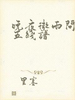 晚夜微雨问海棠五线谱封面