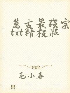 万古最强宗小说txt精校版