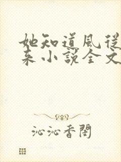 她知道风从哪里来小说全文免费阅读