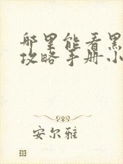 哪里能看黑莲花攻略手册小说