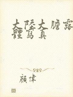 大陆大胆露阴人体写真