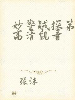 妙警贼探第一季高清观看