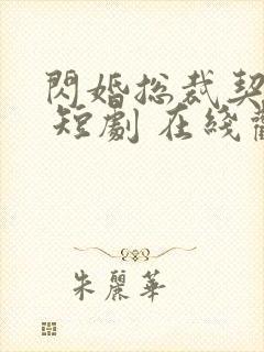 闪婚总裁契约妻 短剧 在线观看