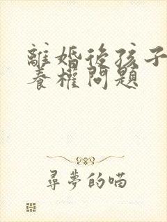 离婚后孩子的抚养权问题