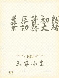 叶辰萧初然叶辰萧初然大结局看完