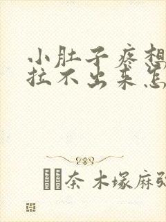 小肚子疼想拉屎拉不出来怎么回事