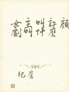 女主叫许颜的短剧叫什么