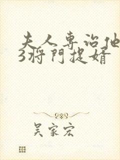 夫人专治他不服3将门捉婿封面