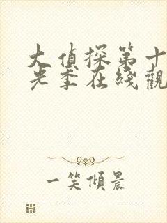 大侦探第十季拾光季在线观看免费版高清