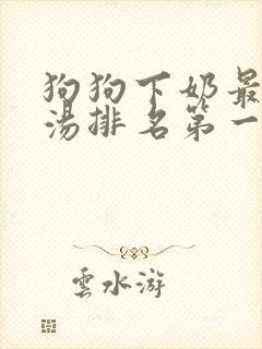 狗狗下奶最快的汤排名第一名