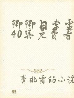 卿卿日常电视剧40集免费看全集