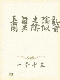 长日光阴乱作一团光阴似箭眇眇