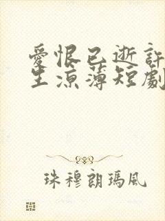 爱恨已逝许我半生凉薄短剧免费