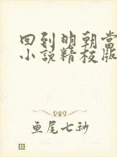 回到明朝当王爷小说精校版txt下载