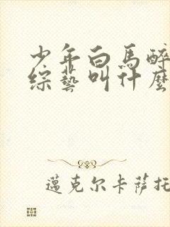 少年白马醉春风综艺叫什么