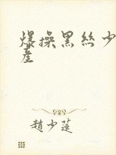 爆操黑丝少妇国产