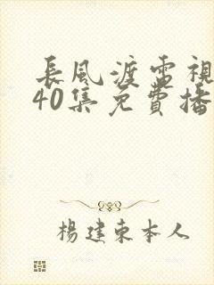 长风渡电视剧全40集免费播放