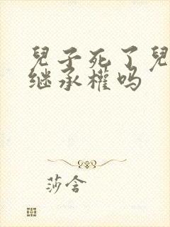 儿子死了儿媳有继承权吗封面