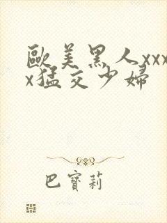 欧美黑人xxxx猛交少妇