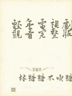 轻年电视剧免费观看完整版高清