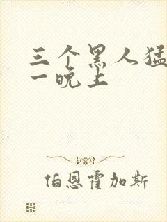 三个黑人猛操我一晚上