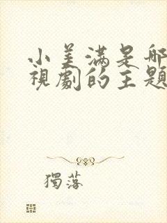 小美满是哪个电视剧的主题曲