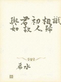 与君初相识 犹如 故人归