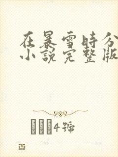 在暴雪时分原著小说完整版