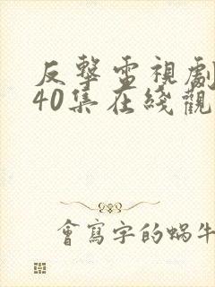 反击电视剧全集40集在线观看