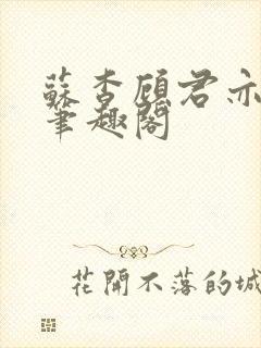 苏杳顾君亦小说笔趣阁封面