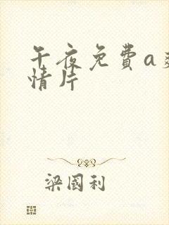 午夜免费a爽激情片