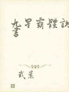 九星霸体诀实体书封面