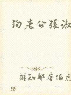 狗老公张淑敏封面